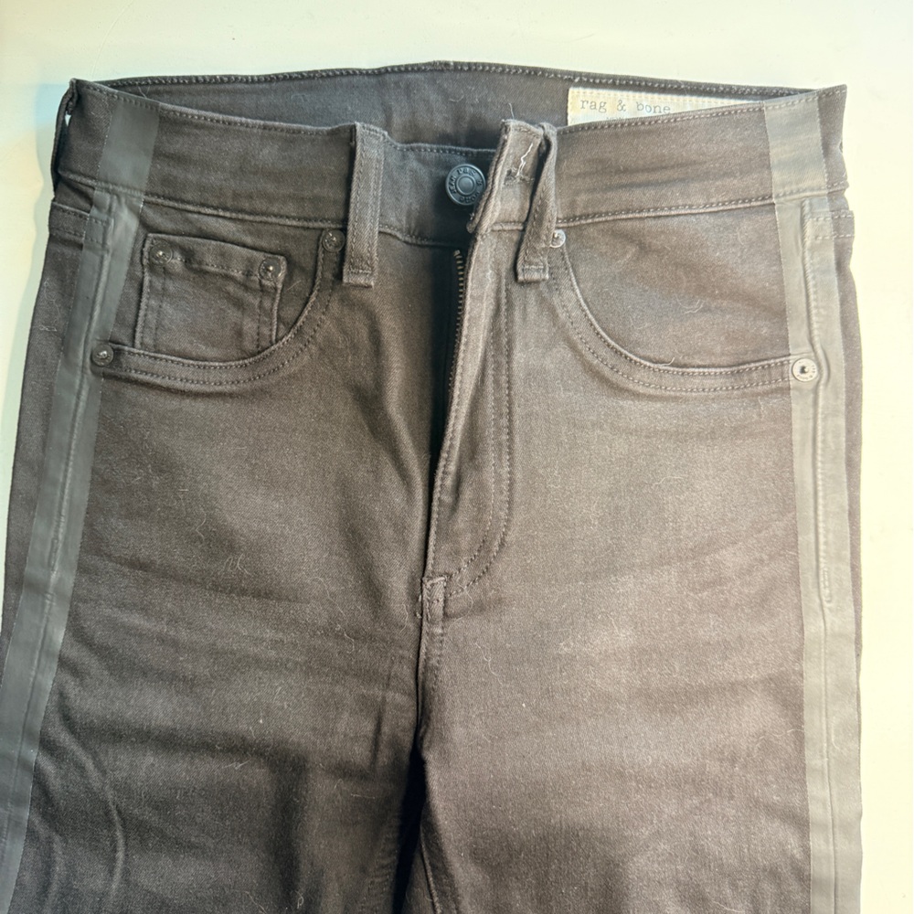 rag & bone Women’s Black Denim Jeans- High Rise Skinny Ankle